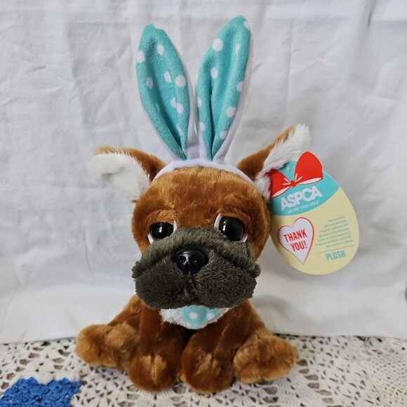 RUZ Plush Puppy Dog w/Bunny Rabbit Ears Stuffed Animal ASPCA - Picture 1 of 3